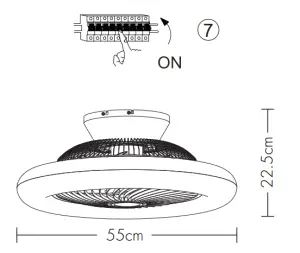 QAZQA 103507 Clima CL Silver Ceiling Fan-On