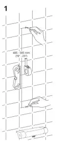 IKEA VALLAMOSSE Riser Rail with Hand Shower Outlet - FIG 1