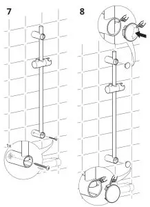 IKEA VALLAMOSSE Riser Rail with Hand Shower Outlet - FIG 6