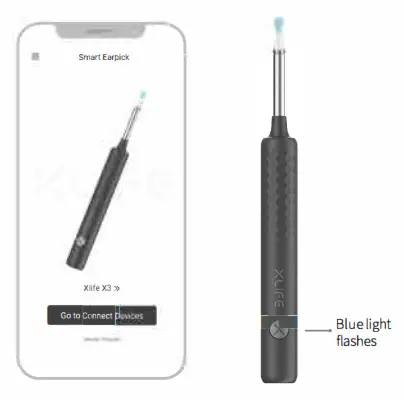 XLIFE X3 Smart Visual Ear-Clean Rod- Open APP