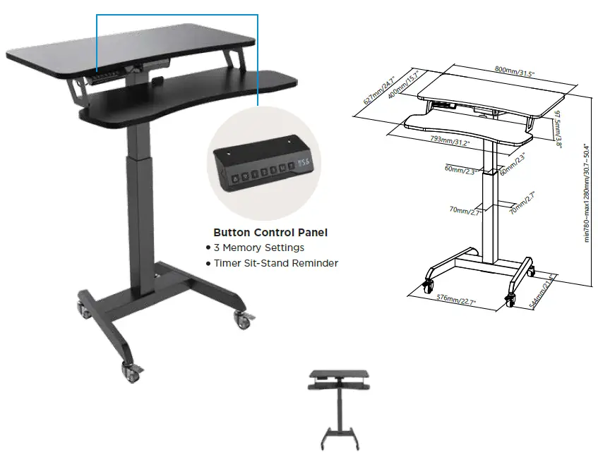 v7world DTMWS Motorized Mobile Workstation fig4