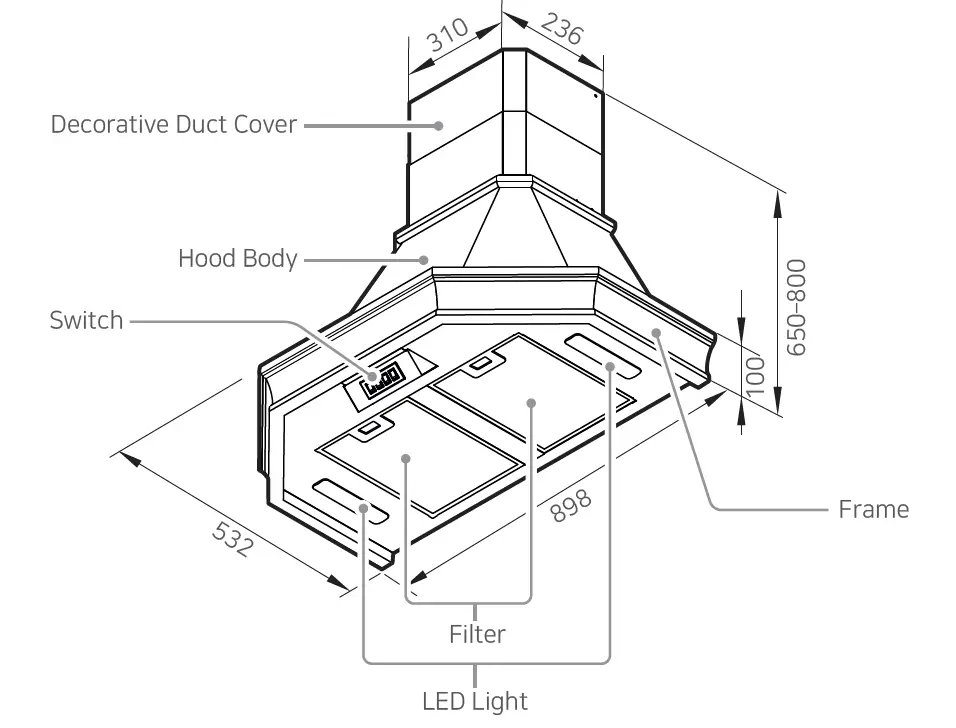 Navien RGX330-09PA Range Hood fig5