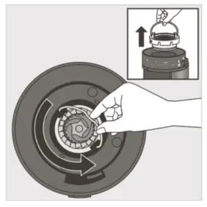 Remove the upper burr