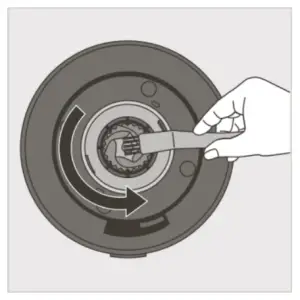 Clean the upper burr