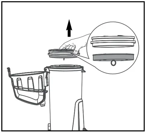 element EV01AB96GB TurboExtract Bagless Upright Vacuum Cleaner - Lift out foam filt