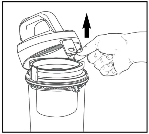 element EV01AB96GB TurboExtract Bagless Upright Vacuum Cleaner - dust cup latch