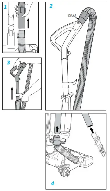 element EV01AB96GB TurboExtract Bagless Upright Vacuum Cleaner - using tools