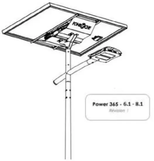 FONROCHE Lighting FLV4 Simple Bracket Solar Street Light - Part list