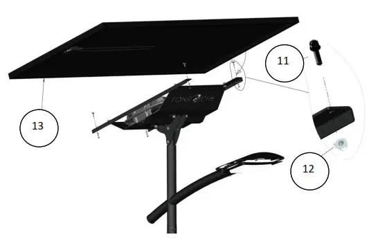 FONROCHE Lighting FLV4 Simple Bracket Solar Street Light - ssemble