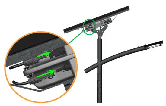FONROCHE Lighting FLV4 Simple Bracket Solar Street Light - the battery