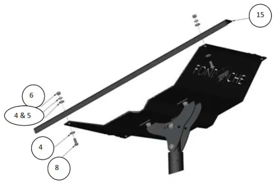 FONROCHE Lighting FLV4 Simple Bracket Solar Street Light - the ground