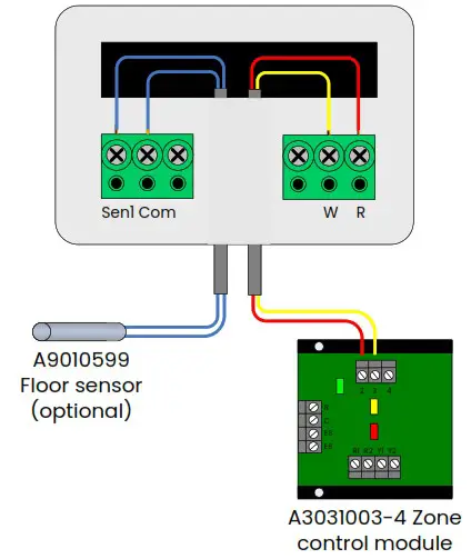 uponor A3100101 Heat-only Thermostat with Touchscreen - Attaching the thermostat to the back plate