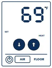 uponor A3100101 Heat-only Thermostat with Touchscreen - Thermostat display 4