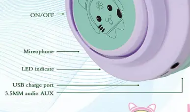 Kids-Headphones-Riwbox-CT-7S-Cat-Ear-Bluetooth-Headphones-fig-2