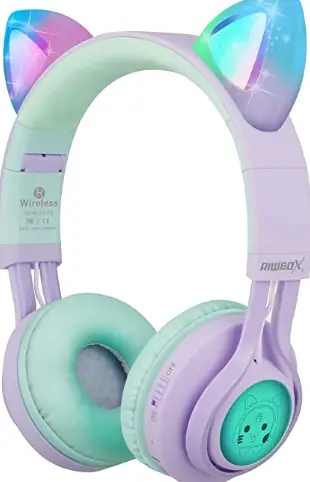 Kids-Headphones-Riwbox-CT-7S-Cat-Ear-Bluetooth-Headphones-image