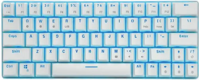 HUO JI CQ63 60  Compact RGB Wireless Mechanical Gaming Keyboard