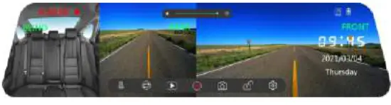 TOGUARD RM03 Touch Screen Streaming Video Rear View Mirror - cadmera