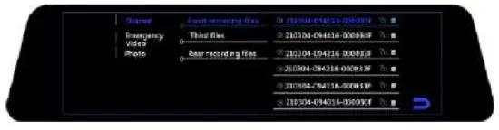 TOGUARD RM03 Touch Screen Streaming Video Rear View Mirror - drecorded l