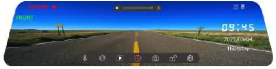 TOGUARD RM03 Touch Screen Streaming Video Rear View Mirror - picture range