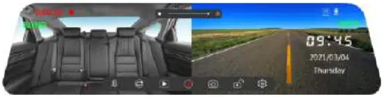 TOGUARD RM03 Touch Screen Streaming Video Rear View Mirror - preview screen