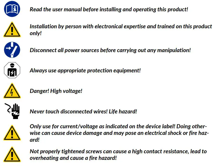 tiko Class C Active Power Meter User Manual - Hazard Risk icon