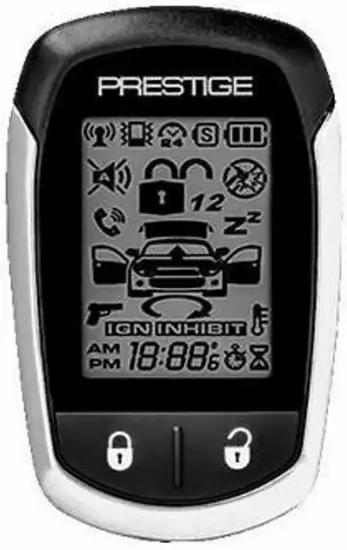 PRESTIGE 18LCDSPTI 2 Way LCD Replacement Remote Control Transmitter