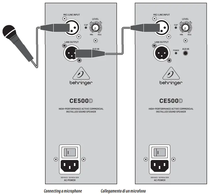 behringer CE500D High Performance Active 100 Watt Commercial Installed Sound Speaker - CE500D Hook