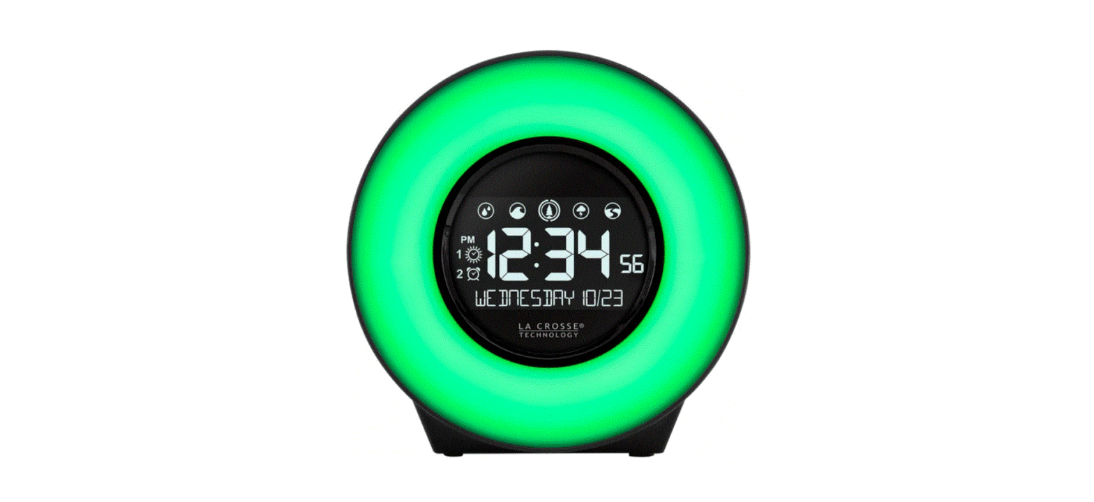La Crosse Technology C83117-au Mood Light Alarm Clock With Nature Sounds User Manual