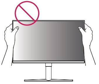 LG UltraGear Gaming Monitor LICENSJoystickadjusting the angle of the