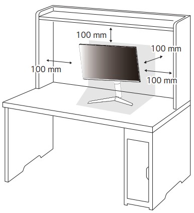 LG UltraGear Gaming Monitor Press Installing on a Table