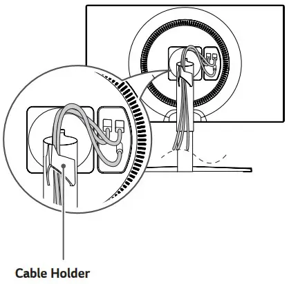 LG UltraGear Gaming Monitor ress the YCable Holder