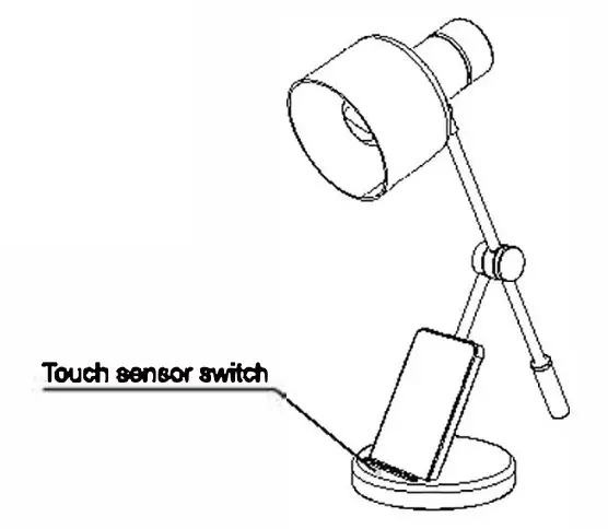 Shenzhen Hope Valley Electronics H-L01 Table Lamp - Lightly touch the induction switch of the desk lamp to tum on or o· 何the LED light.