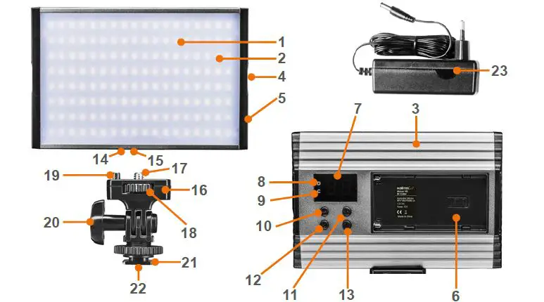 Walimex pro Niova 150-LED-Light-Bi-Color-On-Camera-15-Watt-FIG-1