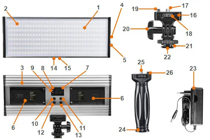 Walimex pro Niova 150-LED-Light-Bi-Color-On-Camera-15-Watt-FIG-2