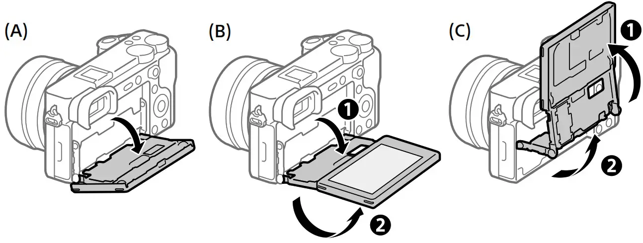 SONY ax 6600 Interchangeable Lens - Changing the monitor angle