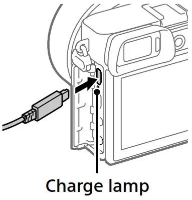 SONY ax 6600 Interchangeable Lens - Charging the battery pack