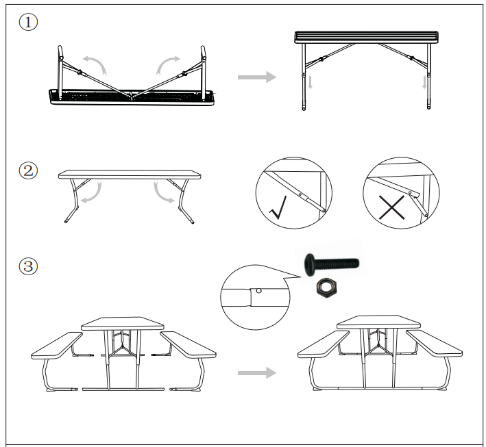 thdstatic GYM09691 Folding Picnic Table and Bench Set-fig2