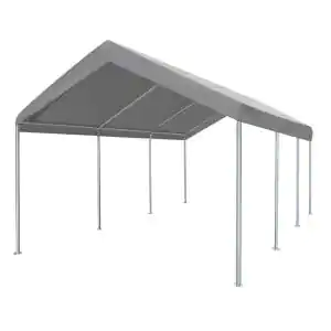 LAUREL-CANYON-HD-C1020SWN-Beige-Steel-Enclosed-Garage-Carport-PRODUCT-IMAGE