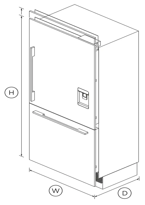 Fisher paykel RS36W Integrated Refrigerator Freezer - Fig