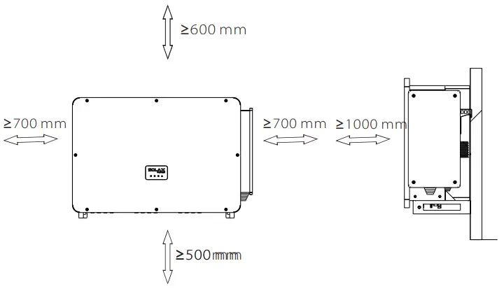 SOLAX POWER X3 Forth Series Inverter for Commercial PV - nstallation space required