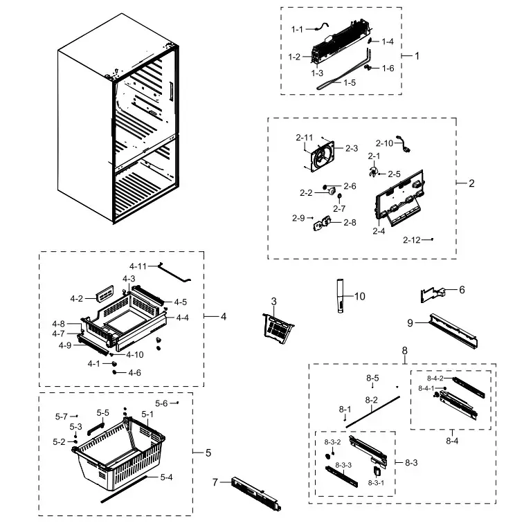 SAMSUNG SRF653CDLS French Door Fridge - Figure 1