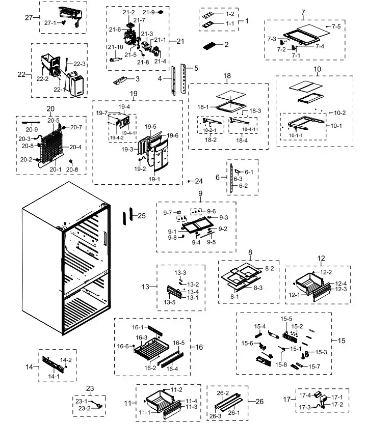 SAMSUNG SRF653CDLS French Door Fridge - Figure 2