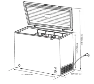 4.1 Cu. Ft. Chest Freezer NS-CZ14WH9/NS-CZ14WH9-C