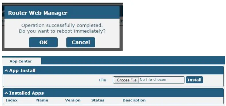 QoS robustel App - Installed Apps 1