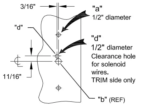 DETEX EU2W Lever Trim Electric Unlock - Fig 1