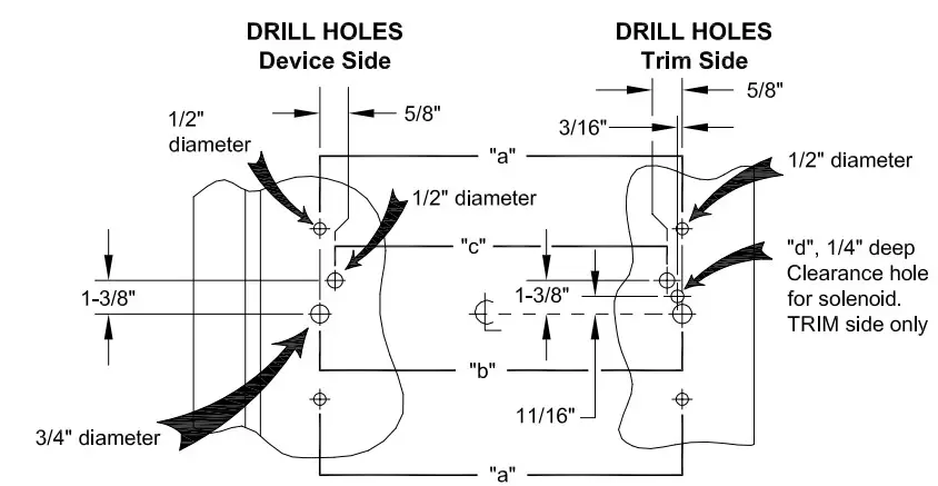 DETEX EU2W Lever Trim Electric Unlock - Fig 3