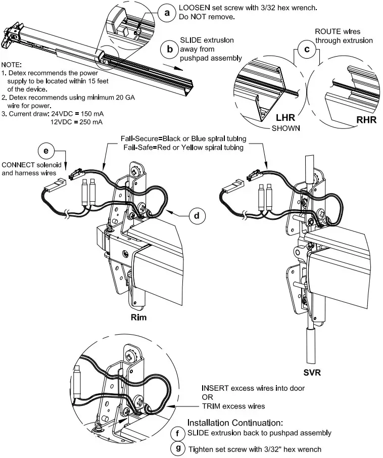 DETEX EU2W Lever Trim Electric Unlock - Fig 5