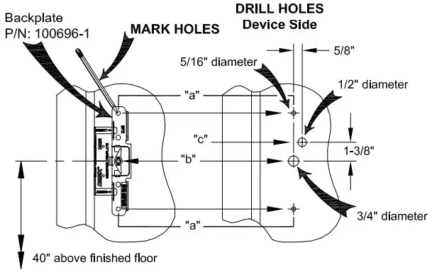DETEX EU2W Lever Trim Electric Unlock - Fig
