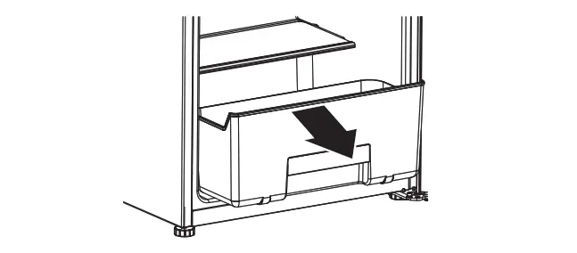 Lift up the crisper with it’s glass cover