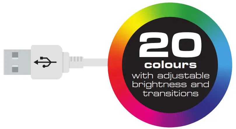 stadium LED Multicolour USB Strip Lighting - Cover